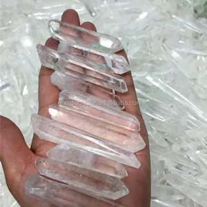 منحوتة مصقول شفاء Lemurian بذور الكريستال العصا واضح الكوارتز الكريستال نقطة