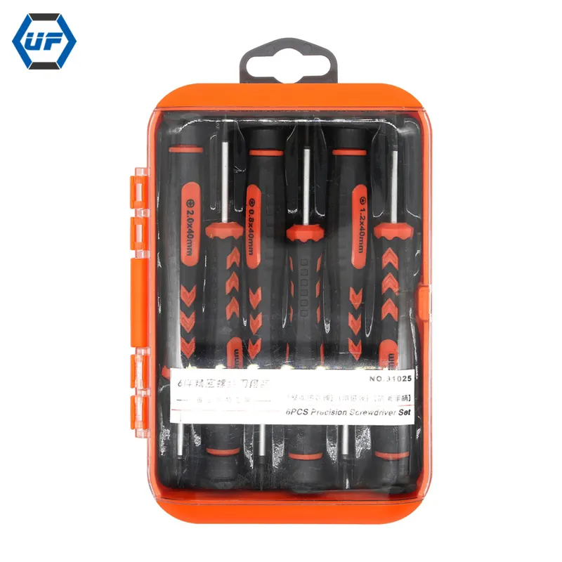 China wholesale tools P2 P5 PH000 PH00 Slotted1.5 Slotted 2.0 rubber handle 6 in 1 household screwdriver tool set