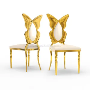 Hot Sale Upholstered Classic Gold Royal Dining Chair for Event