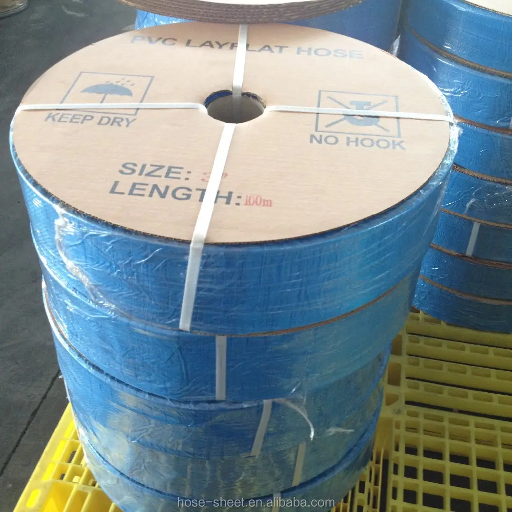 סין יצרן גבוהה באיכות חקלאי השקיה גמיש PVC שכב צינור