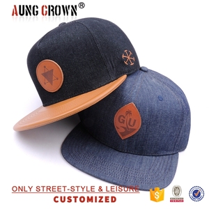 Denim snap back/fabric Jean snapback hats/denim snapback hat - Product Image 2