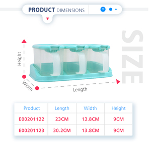 Wholesale Kitchen Set Plastic <strong>Spice</strong> <strong>Box</strong> Seasoning <strong>Box</strong> 3PCS 4PCS Set Herb Storage Square <strong>Spice</strong> Jar - Product Image 5