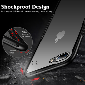 Uslion — <span class=keywords><strong>coque</strong></span> en verre trempé pour <span class=keywords><strong>iPhone</strong></span>, étui de luxe pour <span class=keywords><strong>iphone</strong></span> 7, 8, 8 plus <span class=keywords><strong>x</strong></span>, 2018 - Product Image 5