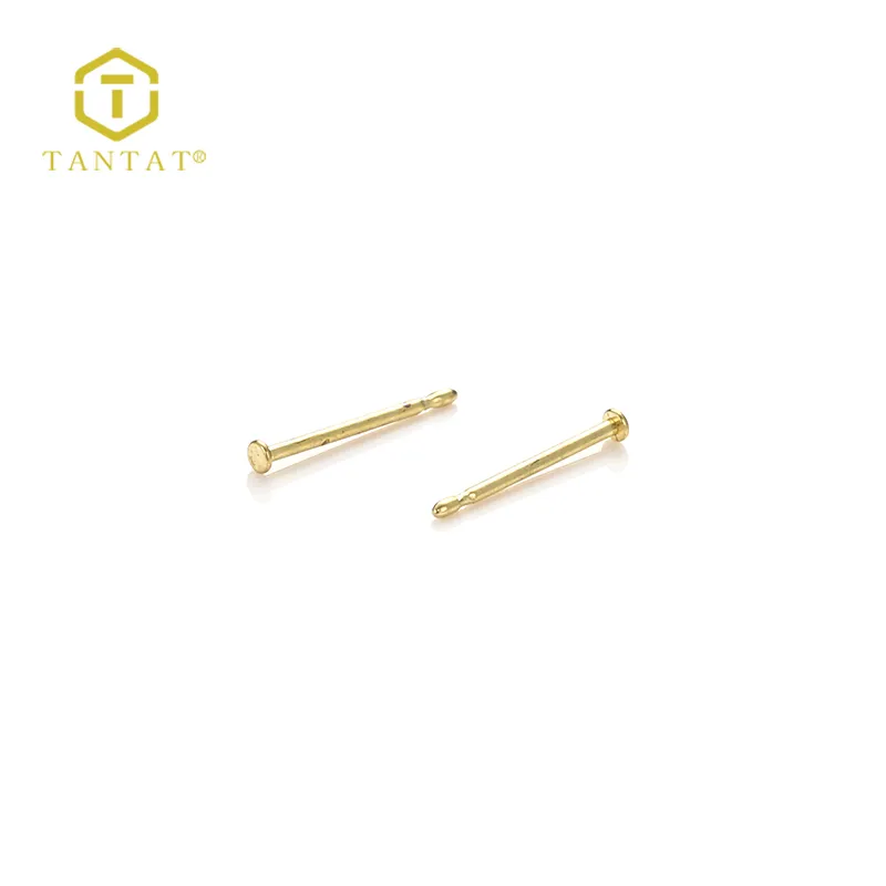 Grosir temuan anting-anting berlapis emas 12MM anting-anting kawat Post