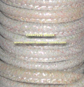 Nappa Leather Cords with Reptile Style Stitching Versatile for Shoes Bags Garments Home Textiles Waterproof Waxed Finish - Product Image 2