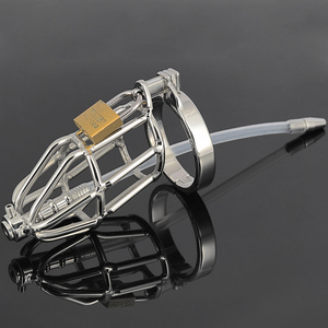 Erkek için tıbbi silikon üretral ses seks oyuncak ile çelik <span class=keywords><strong>Chastity</strong></span> cock cage - Product Image 1