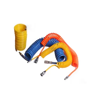 Free sample High elasticity colored soft pu hose flexible plastic spiral tube color