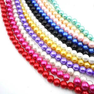 Perlas de cristal de alta calidad al por mayor para accesorios de collar