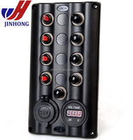Nouveau DC 12 V 4 Voies LED Marin de Bateau De Voiture De Panneau D'interrupteur À Bascule spst interrupteur à bascule