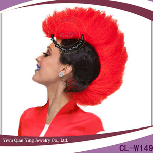Nuevo Diseño de Moda Rojo Y Negro Del Partido Del Club Cock <span class=keywords><strong>Peluca</strong></span> de Pelo - Product Image 1
