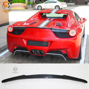 Auto Carbone Avant lip Splitter Kit Carrosserie Fit Pour 10-14 <span class=keywords><strong>Ferrari</strong></span> F458 Arrière Diffuseur Et Spoiler - Product Image 6