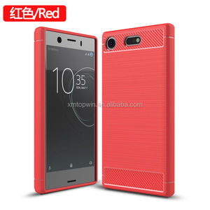 Instahot, nouveau modèle Coque arrière de téléphone en TPU, étui en Fiber de carbone de haute qualité, COMPACT pour <span class=keywords><strong>Sony</strong></span> Xperia <span class=keywords><strong>XZ1</strong></span>, 2 pièces - Product Image 2