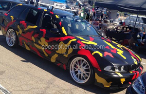 Neuankömmling PVC selbst klebende rote Camo Stoff Auto Camo Vinyl Wrap - Product Image 5