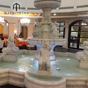 Jaipur Vijf Sterren Hotel Project Indoor Decoratie Marmeren Fontein Met Standbeelden