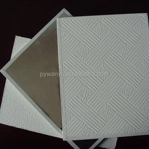 pvc laminated gypsum ceiling tiles/pvc gypsum ceiling tiles