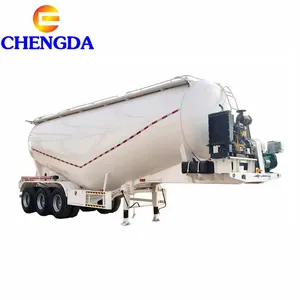 3 As Roda Promosi 35m3 50cbm Kering Bubuk Silo Transportasi Tangki Bulk Semen Bulker Tanker Trailer