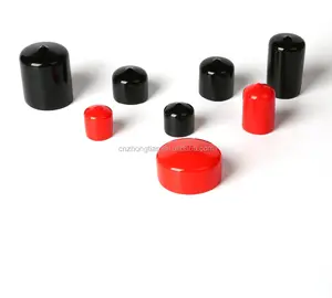 Flexible PVC vinyl end caps for metal threaded tube