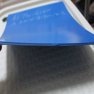 Proveedor Chino <span class=keywords><strong>3</strong></span>.1mm azul brillante PVC sólido tejido del cinturón de transporte - Product Image 2