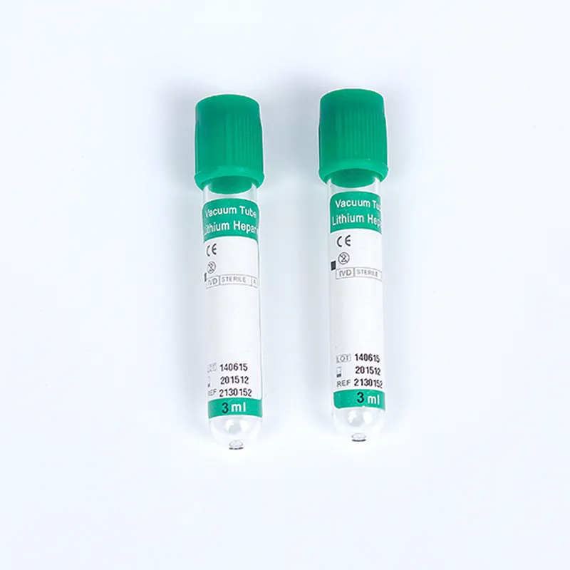 Manufacturer of disposable green Heparin tube vacuum blood collection test tube