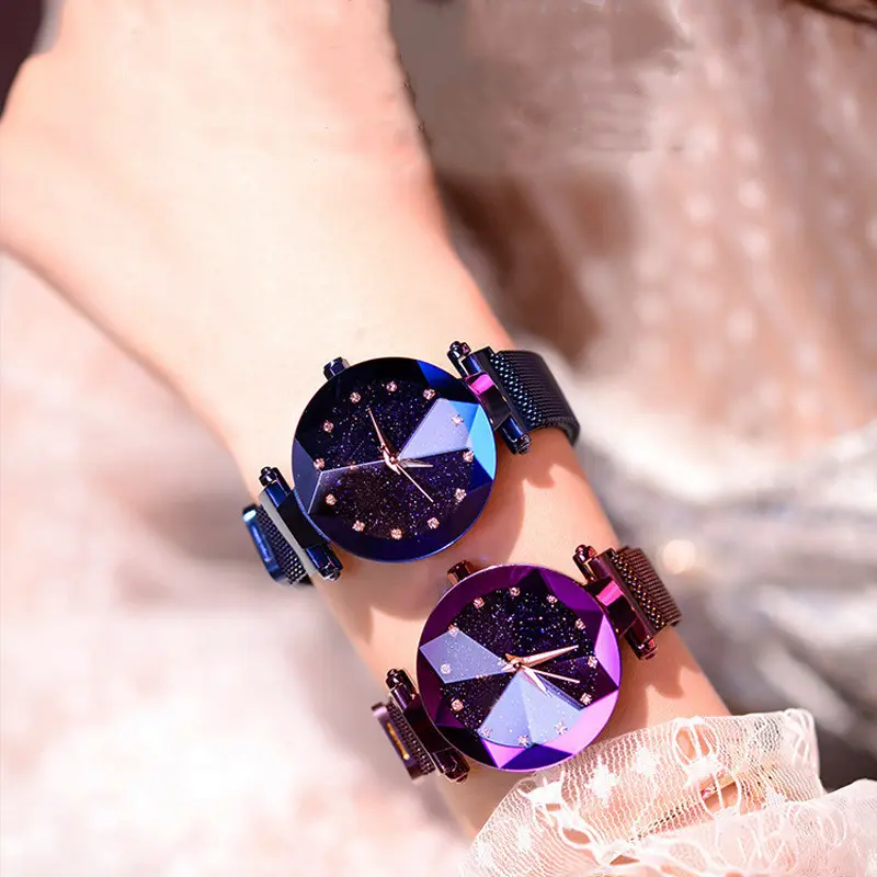 Japan Movement Waterproof Luxury Purple Alloy Watch