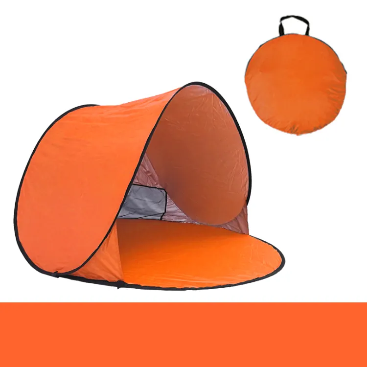 Tenda de sombra dobrável para uso externo, tenda portátil instantânea pop up para praia e família