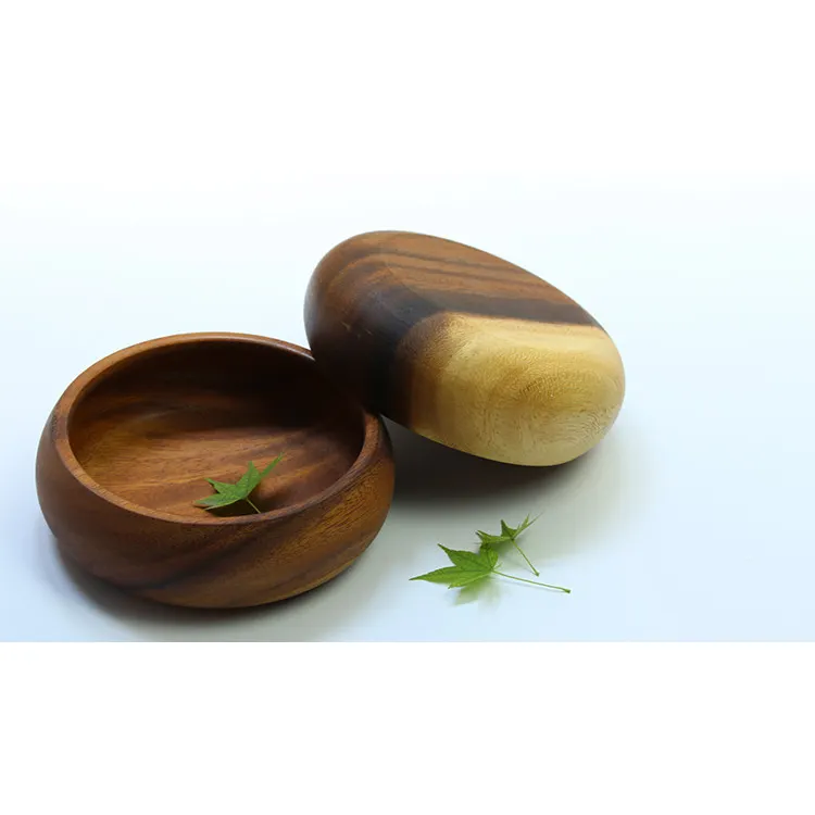 Calabash Serving Hand-Made Round Acacia Wood Bowl