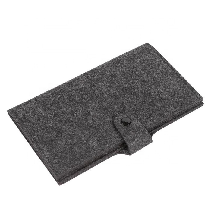 Бесплатный образец унисекс Moneybag модный дизайн Прочный шерстяной фетровый кошелек ручной работы