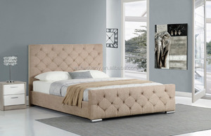 Giường Vải Lanh Với Các Nút Trên Đầu Giường - Product Image 4