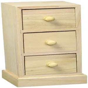 Handmade 3 Drawers Measures Multi functional Wood Cabinet