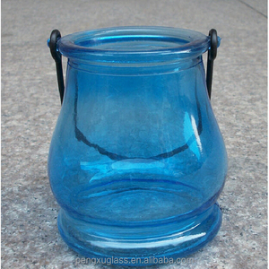 Porte-bougie en verre avec poignée transparente et vaporisateur suspendu, bougie aromathérapeutique colorée, <span class=keywords><strong>bouteille</strong></span> en verre - Product Image 4