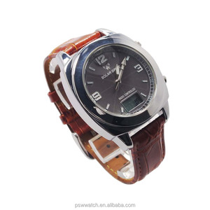 Alibaba express vente chaude <span class=keywords><strong>montre</strong></span> en cuir véritable <span class=keywords><strong>montre</strong></span> solaire affichage numérique <span class=keywords><strong>montre</strong></span> - Product Image 3