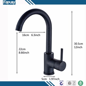 Pont <span class=keywords><strong>Mont</strong></span>é à Levier Unique 360 Degrés Rotation Froide Et Chaude Avec <span class=keywords><strong>Blanc</strong></span> Spot Cuisine Eau Du Robinet Noir C008P - Product Image 2