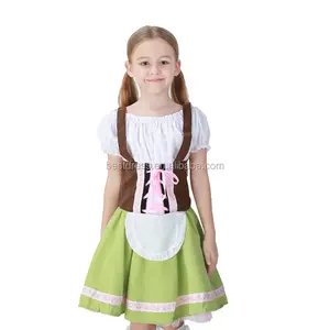 Çocuk Kız Oktoberfest süslü elbise Heidi Alman Çocuk Bira Hizmetçi Kostüm Bavyera Dirndl Elbise