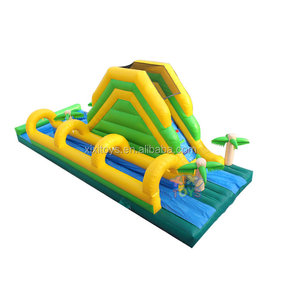 Palm Tree Inflatable trượt nước thách thức, mùa hè trượt nước Inflatable với hồ bơi cho trẻ em sân sau Đảng - Product Image 6