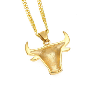 Collares con Colgante de Cabeza de Toro para Hombre, Estilo Punk, Cadena con Piedras, Hip Hop, <span class=keywords><strong>Vaca</strong></span>, Buey, Collier, Colgante de Cabeza de Toro de Tribu Africana - Product Image 5