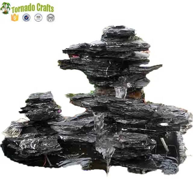 Fabricante chinesa de alta qualidade Natrual grande fonte de água de pedra do jardim ao ar livre cachoeira artificial personalizado para venda