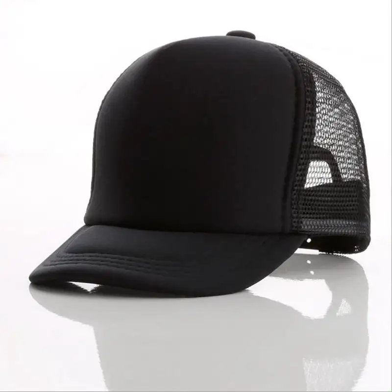 Toptan özel 5-Panel köpük örgü şoför şapkası ve şapka ekran baskılı Logo ile