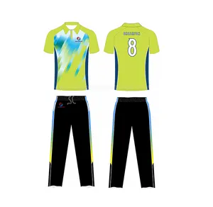 Chất Lượng Cao Thăng Hoa Polyester Lưới Vải Cricket Kit Thiết Kế Đồng Phục, Tùy Chỉnh Dế Thể Thao Kit