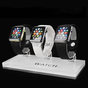 3 in 1 elma kol saati sergileme standı akrilik akıllı saat tutucu iWatch gösteri tabanı şeffaf evrensel perakende mağaza için