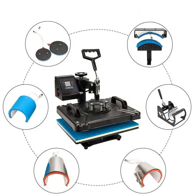 Guangzhou 8 En 1 Caja De Telefono Digital Mesin De Transferencia De Calor Sublimasi Hierro Camiseta Melepaskan Tekan untuk ro