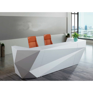 Mostradores <span class=keywords><strong>de</strong></span> Recepción Modernos para <span class=keywords><strong>Spa</strong></span>, Diseño en Madera Blanca, Estilo Hotel, Tapizados, para Salón <span class=keywords><strong>de</strong></span> Belleza, Oficina - Product Image 1