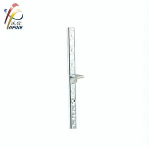 Hot sale Zinc Plated Single Slotted Wall Upright with Small Metal Clip and