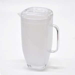 Jarra de agua fría de plástico negro moderno con tapa - Product Image 3