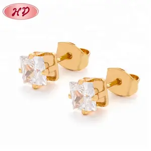 Mặt Hàng Quà Tặng Trung Quốc Brass CZ Trang Sức Stud Earing Trang Sức Cho Cô Gái