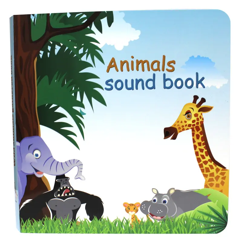 Ispanyolca kayıt katlanabilir kitap fantezi ses karton kitap hayvan ses sesli kitap