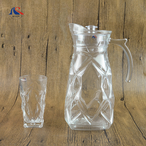 Hot Bán G-Horse 7Pcs <span class=keywords><strong>Glass</strong></span> Uống Bộ 1.8L Nước Lạnh Jug Với 6Pcs Uống Ly Nước Trái Cây Trà Bình Đặt Với Nắp Và Xử Lý - Product Image 5