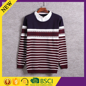 Broderie à manches longues nouveau design col roulé modèle mode hommes pull - Product Image 5