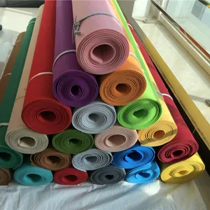 Wholesale cheap price 4mm thick colorful needle punched felt materials 100% polyester felt fabric