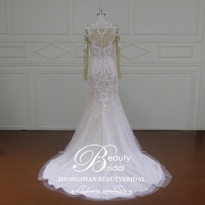 Elegante Design a manica lunga di <span class=keywords><strong>abito</strong></span> da sposa <span class=keywords><strong>abito</strong></span> da sposa sirena <span class=keywords><strong>abito</strong></span> da sposa <span class=keywords><strong>con</strong></span> perline di cristallo e <span class=keywords><strong>gonna</strong></span> <span class=keywords><strong>in</strong></span> <span class=keywords><strong>Tulle</strong></span> rimovibile - Product Image 5