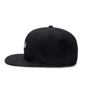 Bán Buôn Thêu Biểu Tượng Màu Đen Hip Hop Ả Rập Snapback 80% Len 20% Acrylic Cap